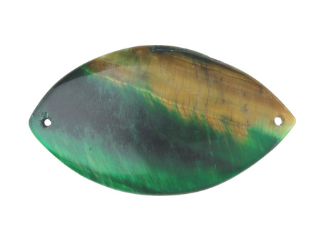 Zielone tygrysie oko / zawieszka / łącznik / markiza / 58x33x6.5mm / 1szt