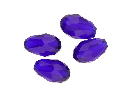 CrystaLove™ / kryształki szklane / kropla / 12x8mm / Dark Blue / 4szt