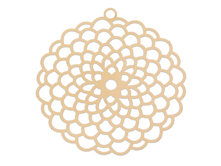 Rozeta / zawieszka filigranowa / stal nierdzewna / 44x42x0.3mm / ciemny KC Gold / 1szt