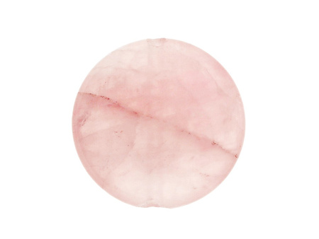 Kwarc / dysk / 16x16x5mm / biało-różowy / 2szt