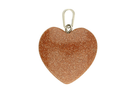 Piasek pustyni  / serce / zawieszka z krawatką / 20x20mm / 1szt