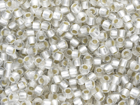 TOHO™ / Round 6/0 / Silver Lined Frosted / Crystal / 10g / ~160szt