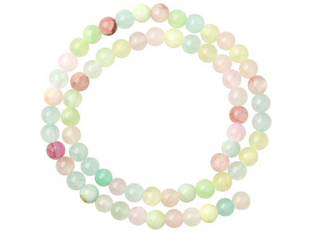 Chalcedon afgański / kula / 6mm / multikolor / sznur / 60szt