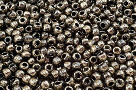 TOHO™ / Round / 11/0 / Gilded Marble Black / 10g