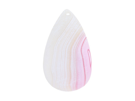 Agat / zawieszka / kropla / 59x33x6mm / beżowo-różowy / 1szt