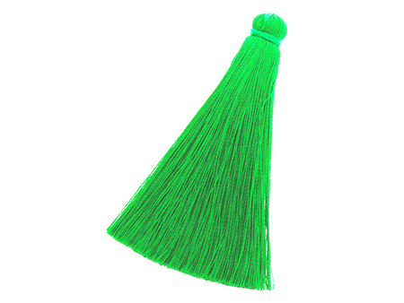 Chwost z nici wiskozowych / z połyskiem / 70mm / grubość główki 10mm / jasny zielony / 1szt
