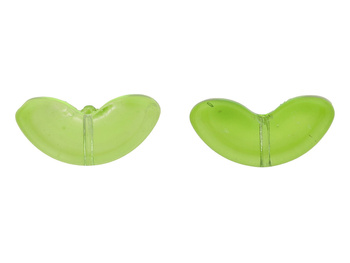 Listki / przekładka / szkło /  7x14mm / jasny zielony / 2szt