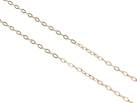 Łańcuszek Rolo / stal nierdzewna / 2x1.5mm / drut 0.3mm / złoty / 1m