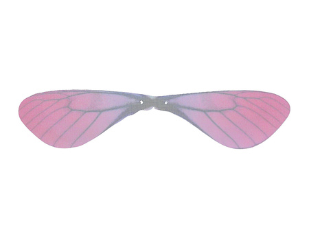 Skrzydła ważki / z organzy / 85x18mm / amarantowy / 4szt