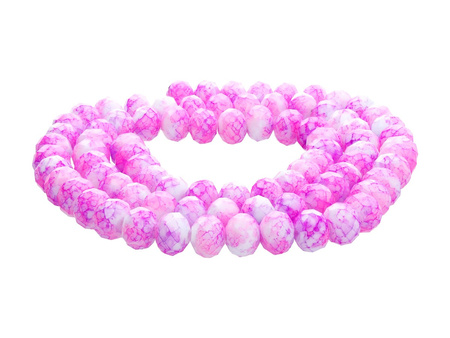 Candy™ / rondelle / 9x12mm / różowo-fioletowy / 70szt