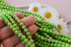 Jaspis cesarski / kula / 6mm / jasny zielony / sznur około 60 szt