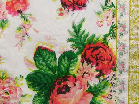 Decoupage serwetka / zdjęcie przedstawia 1/4 wzoru / 32x32 cm / 3szt