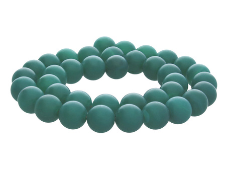 Agat zielony / matowy / kula / 12mm / 32szt