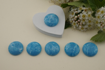 Kaboszon syntetyczny / marmurek / koło / 20mm / 1szt