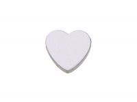 Serce / przekładka / stal chirurgiczna / 7x7mm / srebrny / 1szt