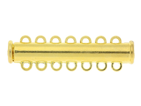 Zapięcie magnetyczne zakładkowe / 7 rzędowe / 10.5x38x7mm / złoty / uchwyt 1.5mm / 1szt