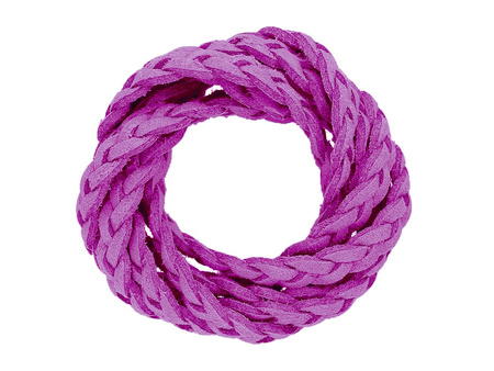 soTwisted™ / rzemień zamszowy, pleciony / 6x2mm / oberżynowy / 20cm