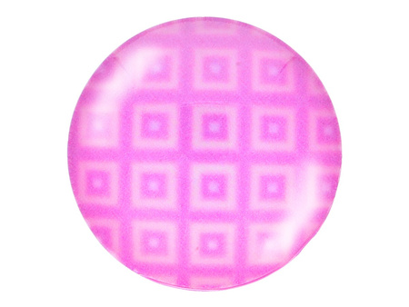 Kaboszon szklany z grafiką K20 PT1440 / różowy / 20mm / 2szt