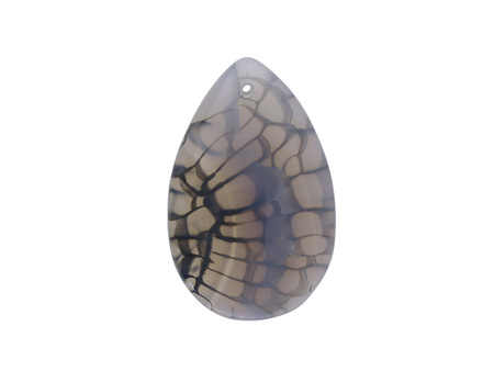 Agat / zawieszka / kropla / 50x32x6mm / multikolor / 1szt