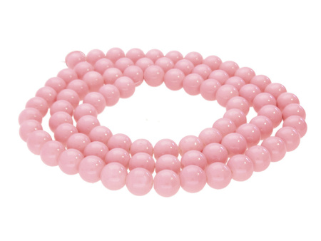 Koraliki powlekane / kula / 10mm / koktajlowy róż / 82szt