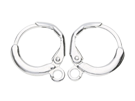 Bigle angielskie Ring™ / miedziane / 15x12mm / srebrny / 2szt