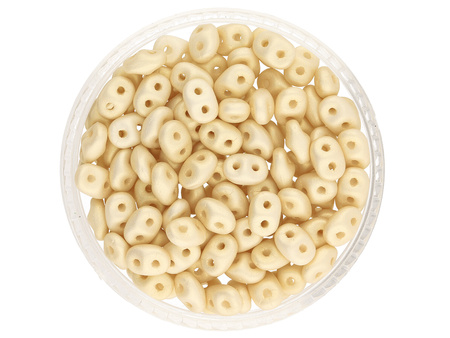 SuperDuo™ / 2.5x5mm / Powdery / Light Gold / 10g / ~140szt