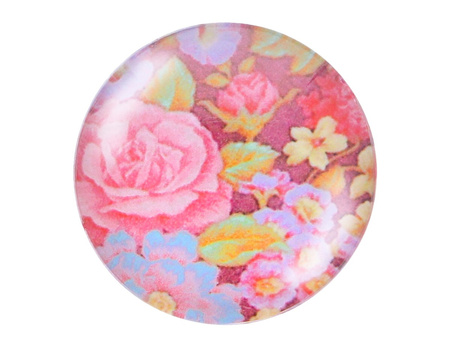 Kaboszon szklany z grafiką K12 PT1453 / multikolor / 12mm / 4szt