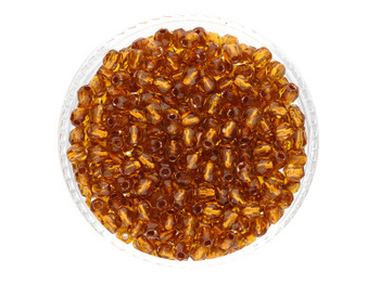 Firepolish™ / 3mm / Copper Line / Dark Topaz / 40szt