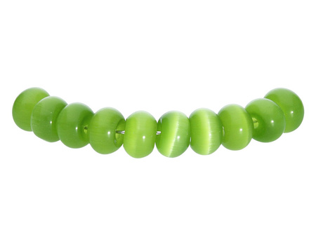 Kocie oko / oponka / 5x8mm / oliwkowy / 10szt