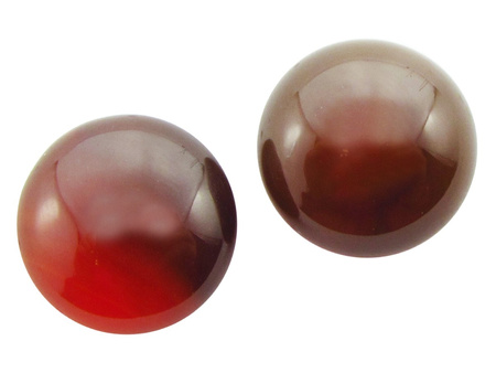 Karneol kaboszon koło 12mm / kolor brązowo-czerwony / 1szt