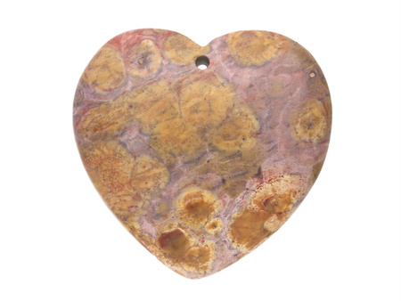 Jaspis / zawieszka / serce / 43x45x8mm / pomarańczowo-brązowy / 1szt