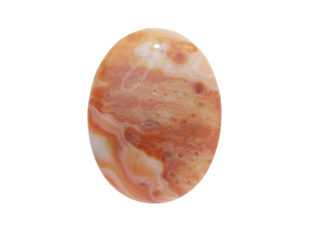 Agat / zawieszka / owal / 47x36x7mm / pomarańczowy / 1szt