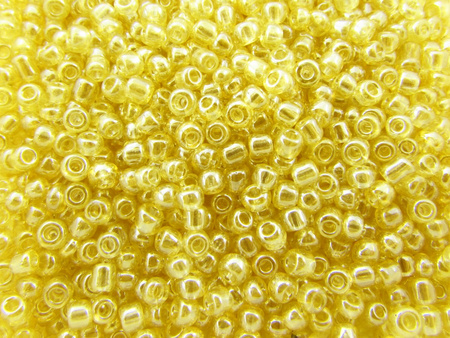 Koraliki szklane drobne, Transparent Lustered / Lemon / 2,3mm / otwór round / 20g