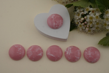 Kaboszon syntetyczny / marmurek / koło / 20mm / 1szt