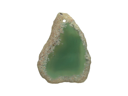 Agat / zawieszka / plaster nieregularny / 48x36mm / zielony / 1szt