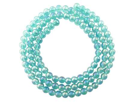 Koraliki POLARIS™ kula 8mm / kolor turkusowy, błękitny / otwór 1.6mm / 1 sznur / 110 koralików