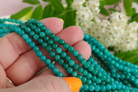 Jadeit / kamień naturalny / kula / 4mm / zielony / około 90szt