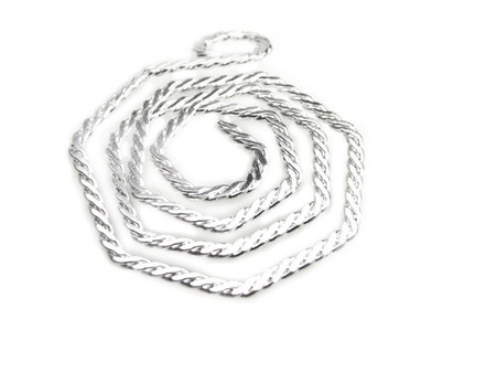 Element ozdobny, zawieszka / posrebrzana / spirala / 35x26x10mm / otwór 4mm / 1szt