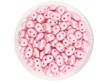 SuperDuo™ / 2.5x5mm / Powdery / Pastel Pink / 10g / ~140szt