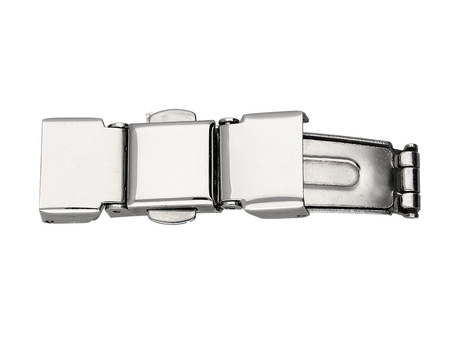 Zapięcie ze stali nierdzewnej / zatrzaskowe / 42x12x10mm / kolor oksydowany / otwór 10.5x3mm / 1szt
