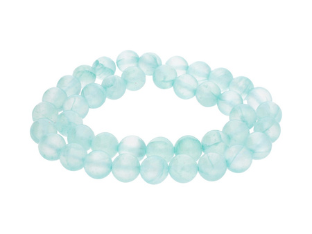 Jadeit transparentny / kamień naturalny / kula / 12mm / seledynowy / 34szt