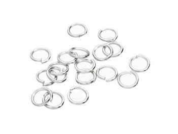 Kółka pojedyncze / otwarte / 8mm / srebrny / drut 1.2mm / 10szt