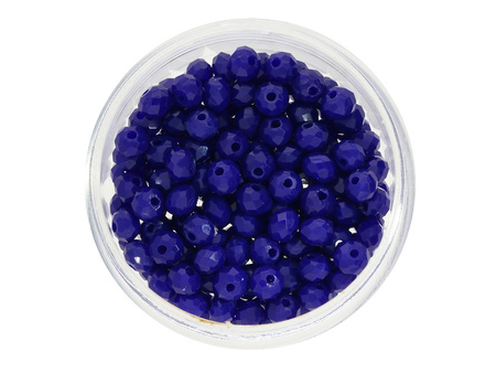 CrystaLove™ / kryształki szklane / rondelle / 3x4mm / kobaltowy / lustrzany / 147szt