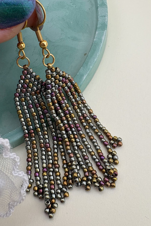 TOHO™ / Round / 11/0 / Galvanized Blue Gold / 10g