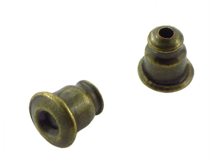 Baranki metalowe z silikonowym wypełnieniem / kolor antyczny brąz / 4x5mm / 40szt