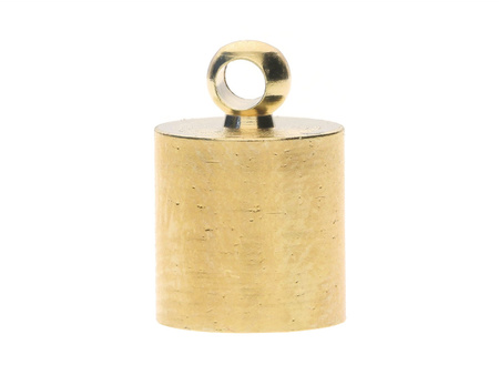 Końcówki do wklejania / okrągłe / miedź / 9x13x13mm / KC Gold / otwór 8.5mm /uchwyt 2mm / 8szt