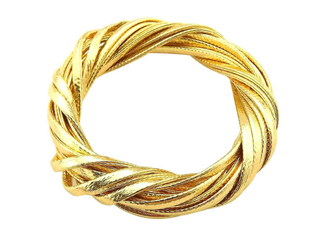 Rzemień płaski / lakierowany / złoty / 4.5x1mm / 1m