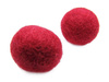 Koraliki filcowe, czerwone / kula / 10mm / 2szt