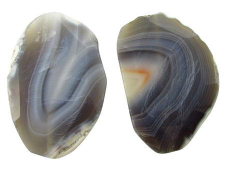 Agat / owal plaster nieregularny / 60-65mm x 42-46mm / kolor szary, biały / ot. 2.5mm / 1szt
