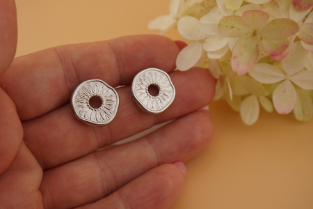 Sztyfty kwiatek / stal chirurgiczna / 16mm / srebrny / 2szt